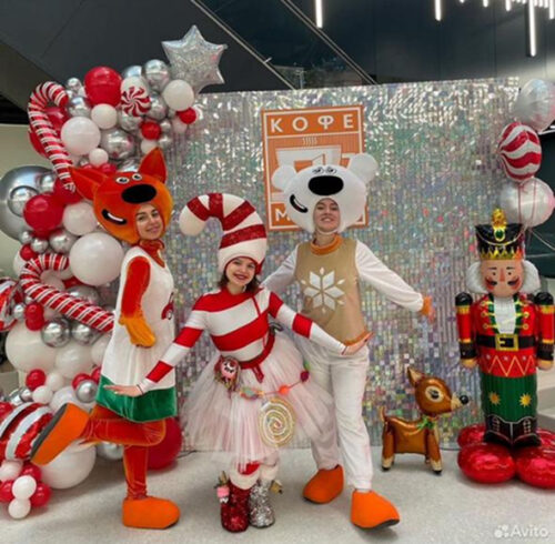 Новогодняя фотозона из пайеток
