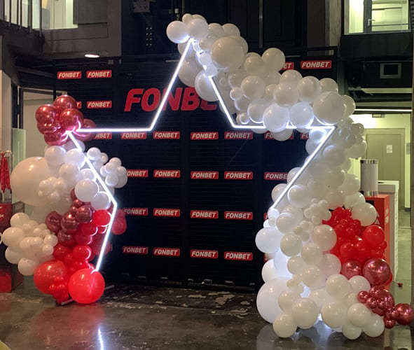 Фотозона-звезда с неоном