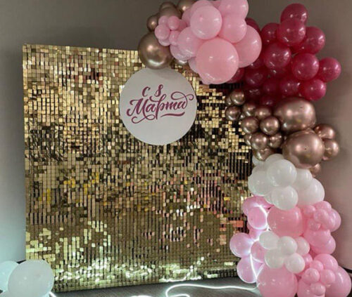 Фотозона с неоновой лентой